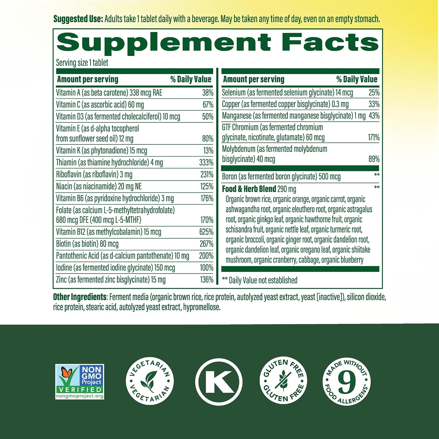 MegaFood Multivitamin for Men 40+ - One Daily Multivitamin with Methylated B12, Vitamin D3, and Zinc - 90 Tablets