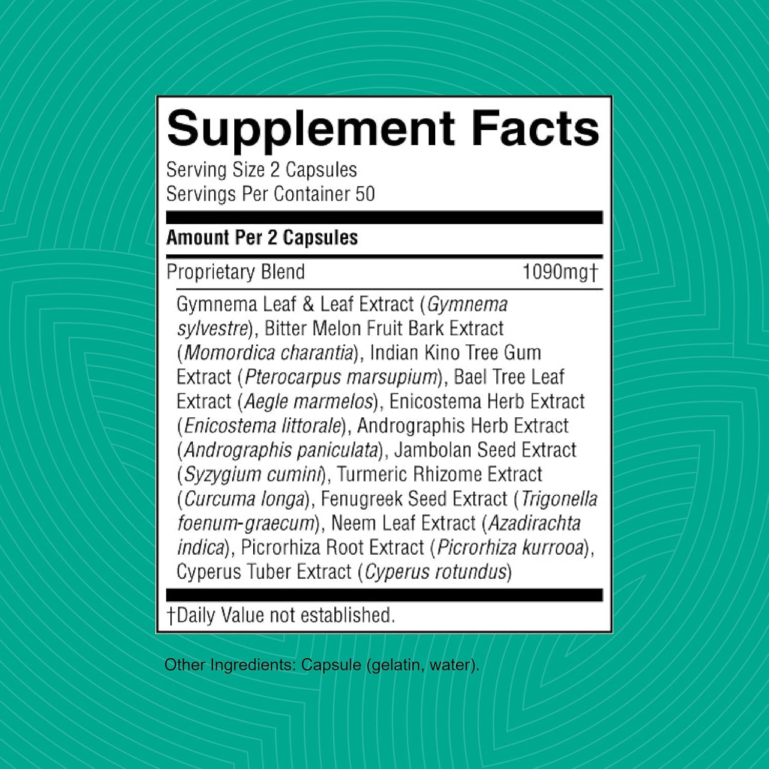 Nature's Sunshine Blood Sugar Formula, 100 Capsules