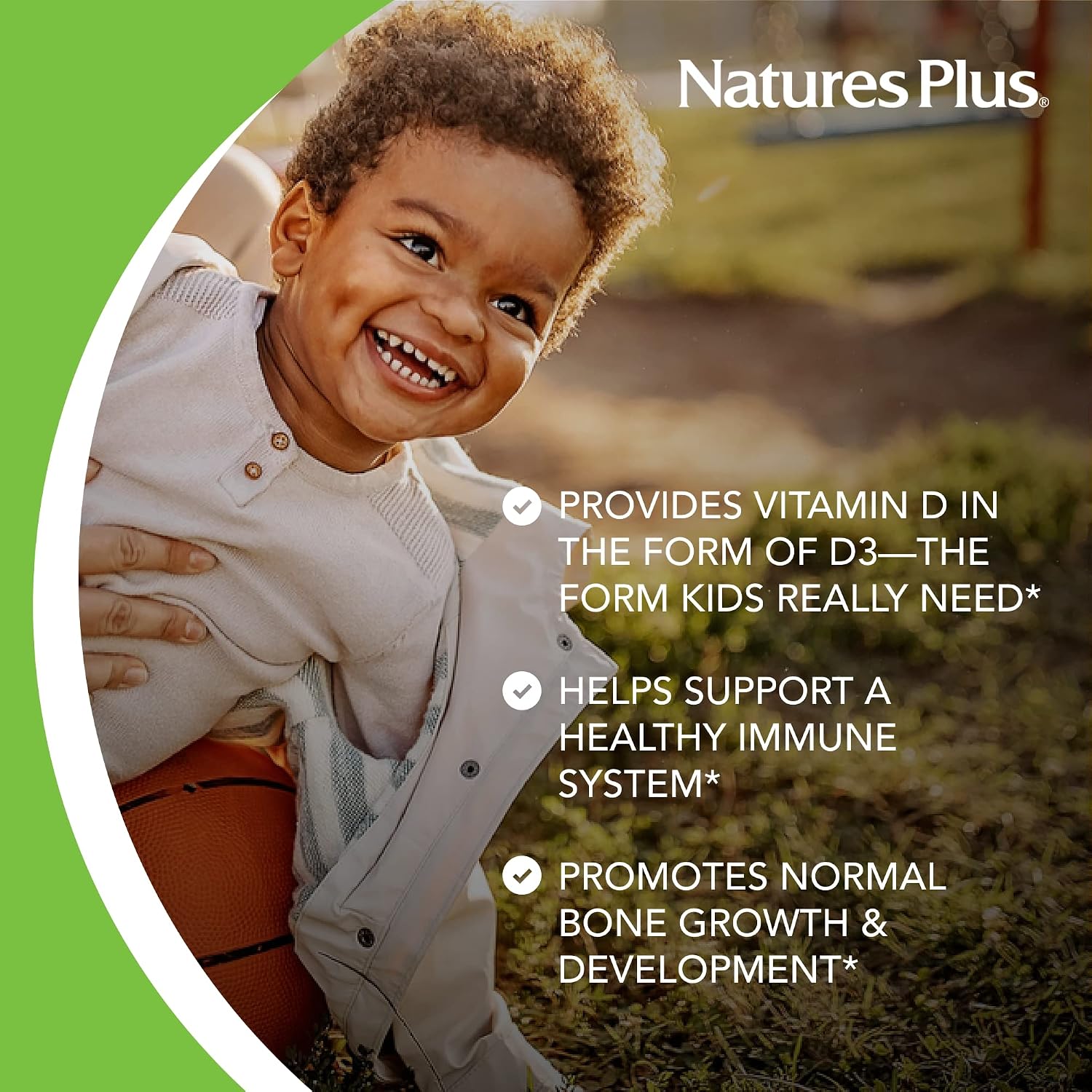 NaturesPlus Animal Parade Vitamin D3 Children’s Chewables - 90 Tablets