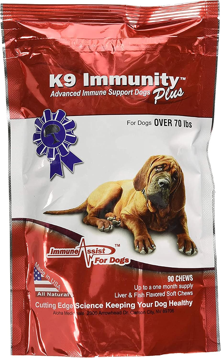 Aloha Medicinals K9 Immunity Plus - Immune Support Soft Chews for Dogs Over 70 lbs (90 Count) - görsel 1