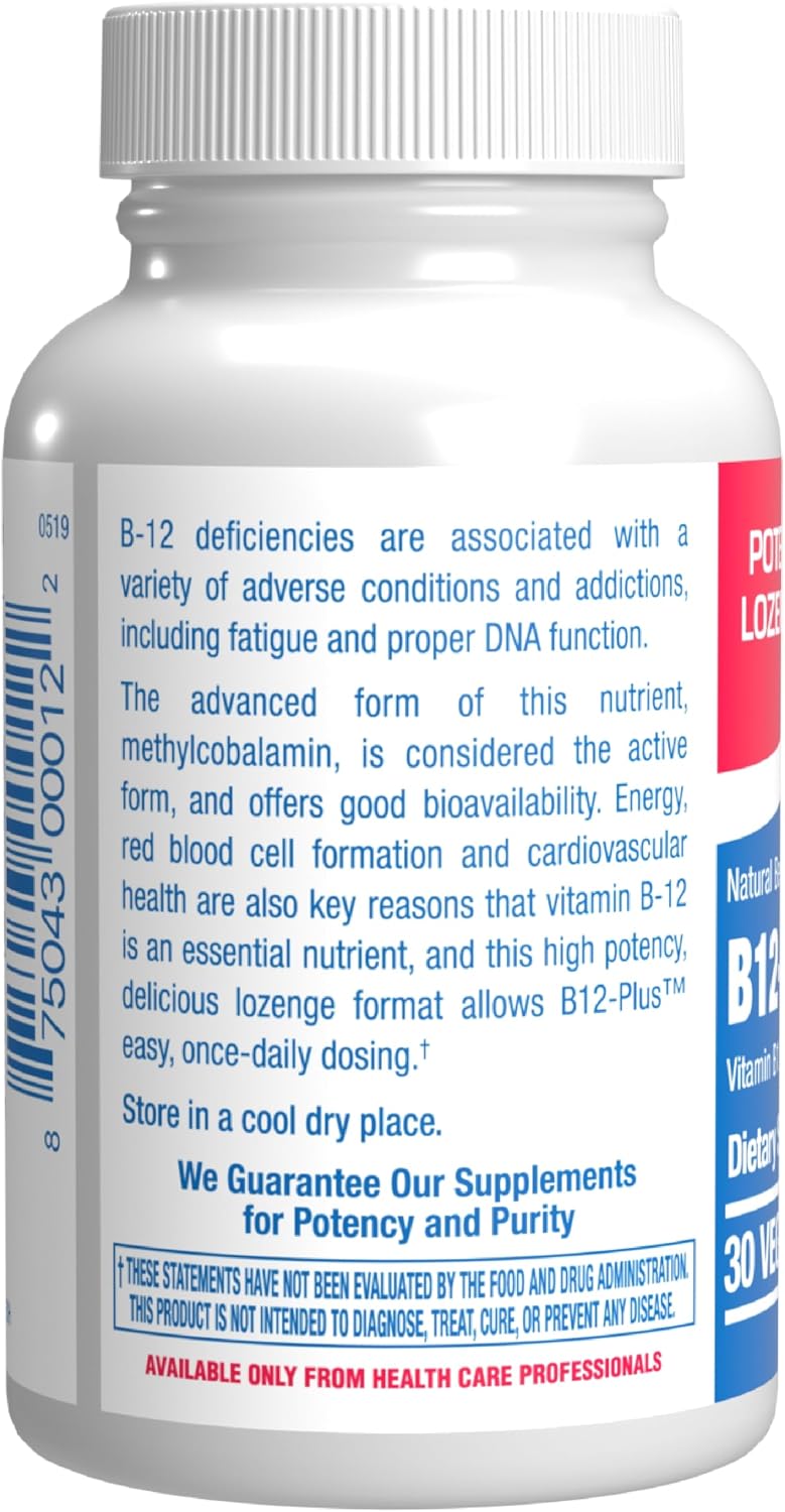 Anabolic Laboratories Vitamin B12 Methylcobalamin 1000 mcg Sublingual Lozenges, Berry Flavour, 30 Count - görsel 3