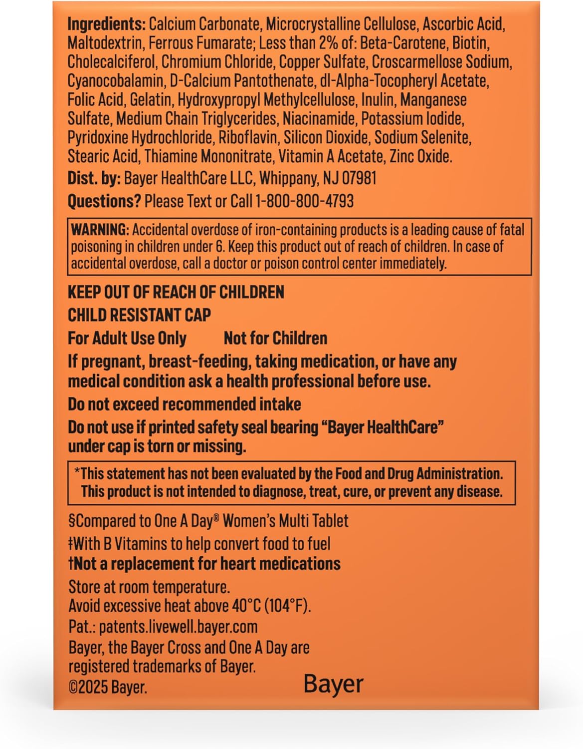 One A Day Women's Petites Multivitamin Tablets, 160 Count