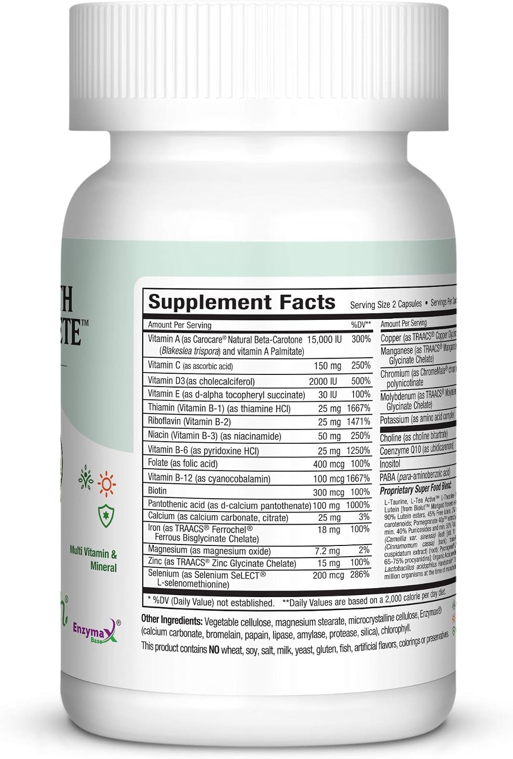 Maxi Health Multivitamins for Men and Women – Complete Daily Vitamins for Energy, Immune Function, and Wellness Support – Kosher and Vegan Multivitamin – 60 Capsules
