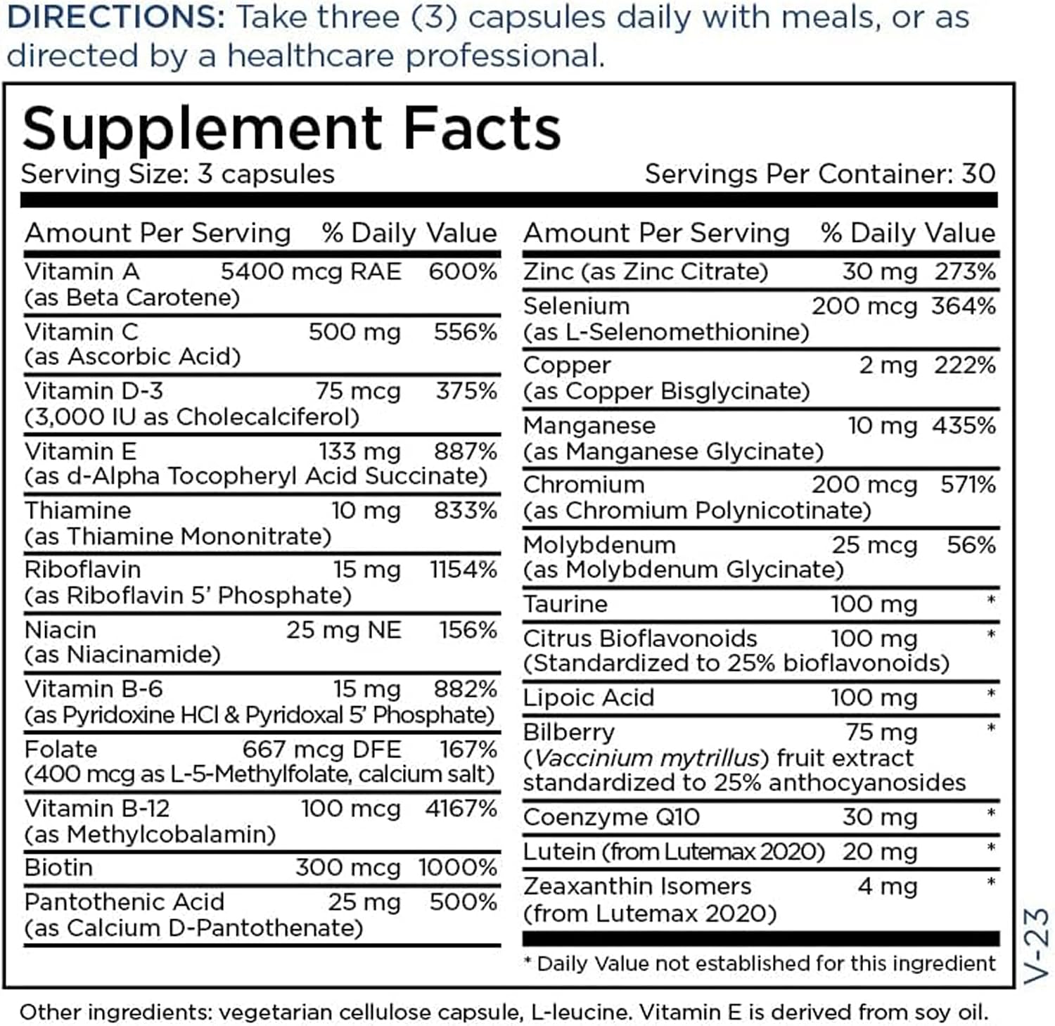Metabolic Maintenance VitalEyes Complete - Eye Health Supplement with Lutein and Zeaxanthin - Vision and Macular Support - 90 Capsules