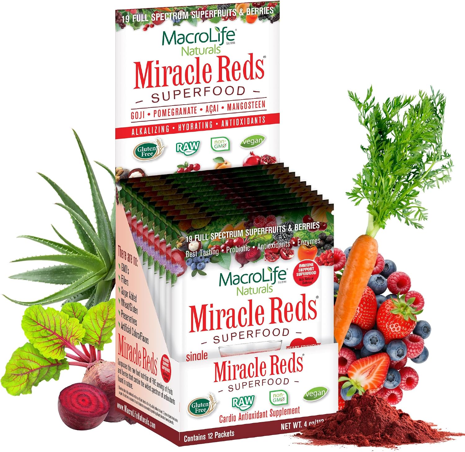MacroLife Naturals Reds Superfood Powder - 12 Packets