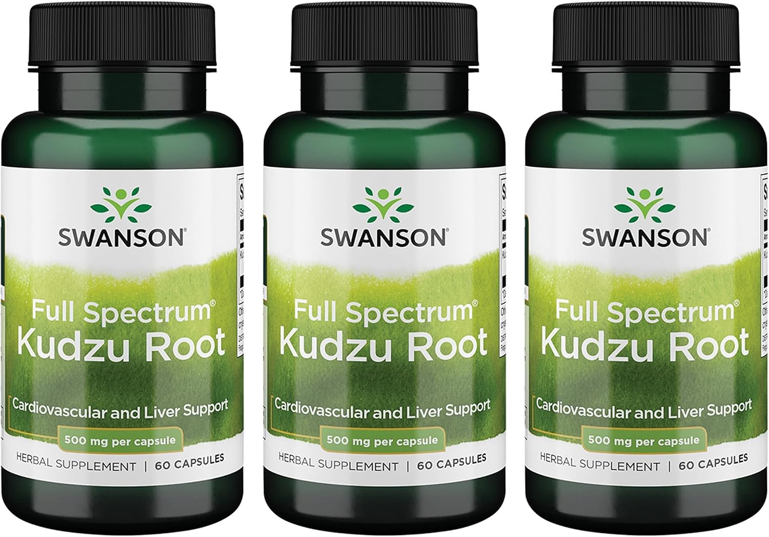 Swanson Full Spectrum Kudzu Root - Herbal Supplement Supporting Heart Health & Liver Health - May Support Healthy Blood Pressure & Cholesterol Levels - (60 Capsules, 500mg Each)