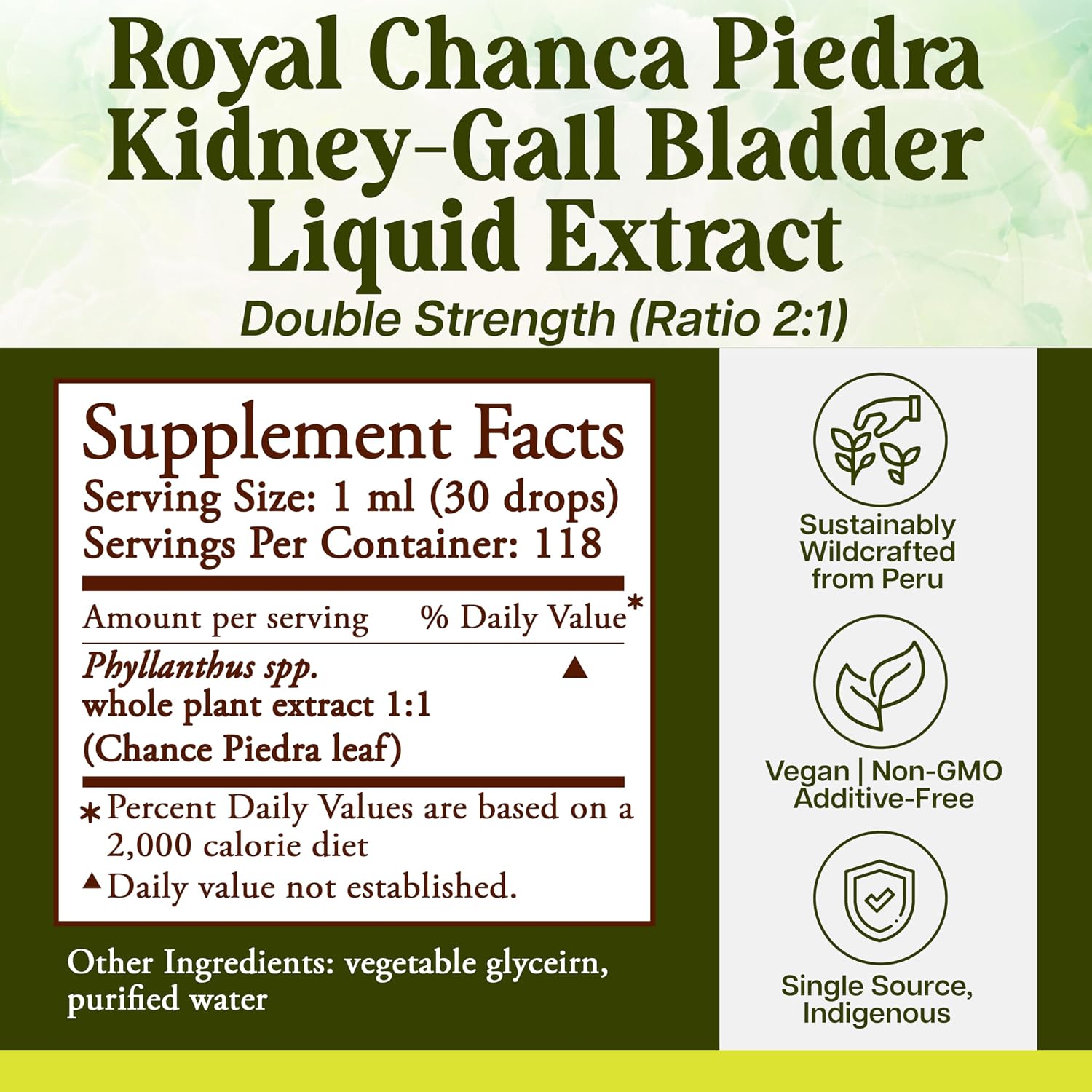 Whole World Botanicals Royal Chanca Piedra – Kidney & Bladder Support – Liquid Extract 4 oz (118 mL)