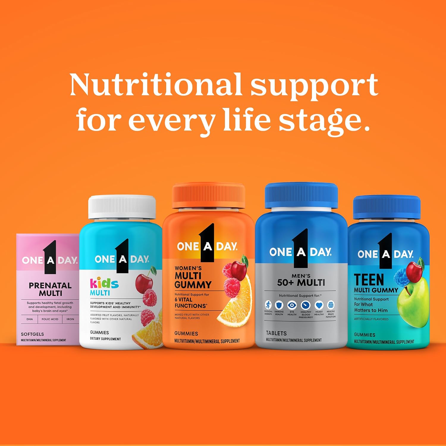 One A Day Multivitamin for Men - Daily Men's Multivitamin with Vitamin D, Zinc, Folic Acid, and B Vitamins, Physical Energy Support, 200 Tablets