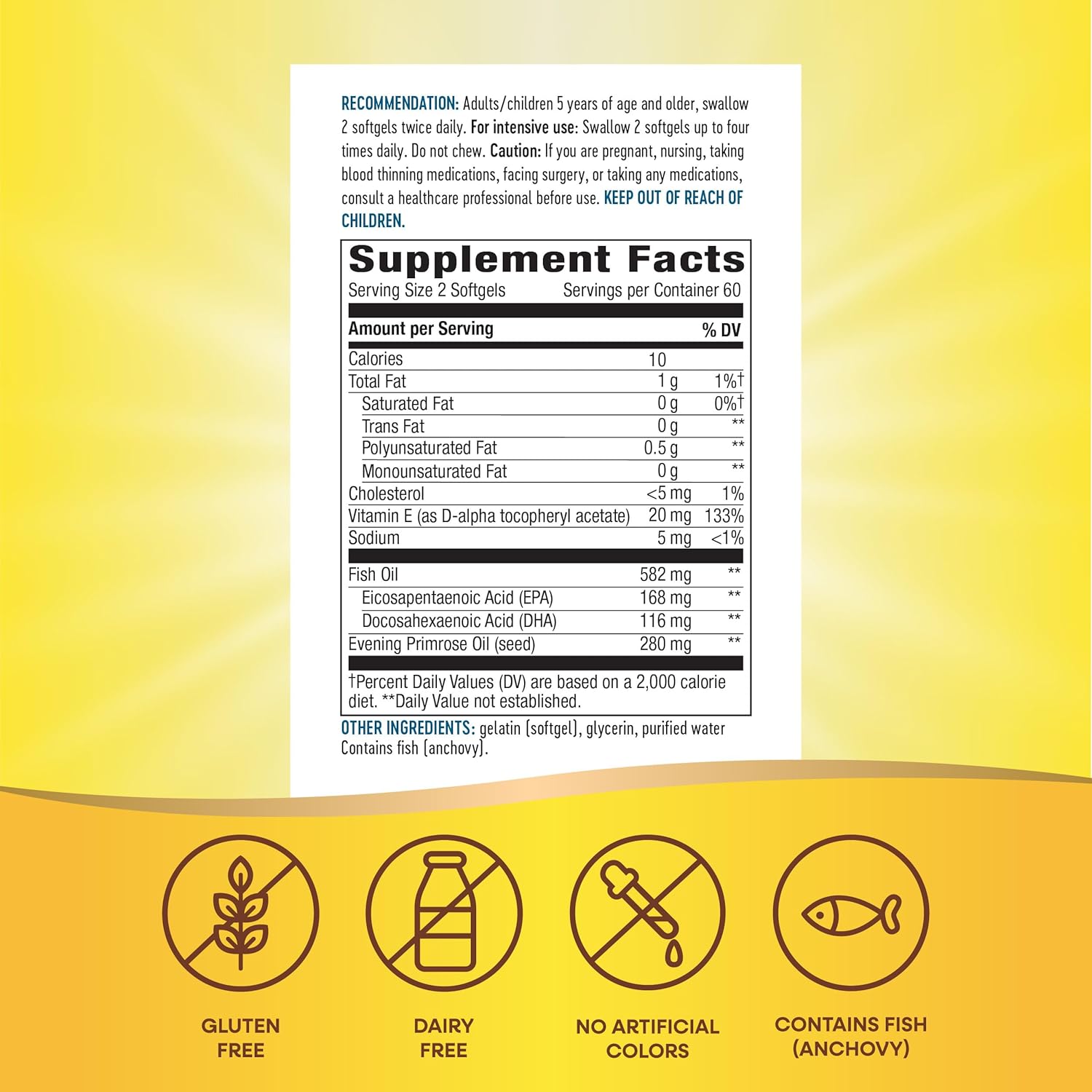 Nature's Way EFA Blend for Kids with Vitamin E - 120 Softgels