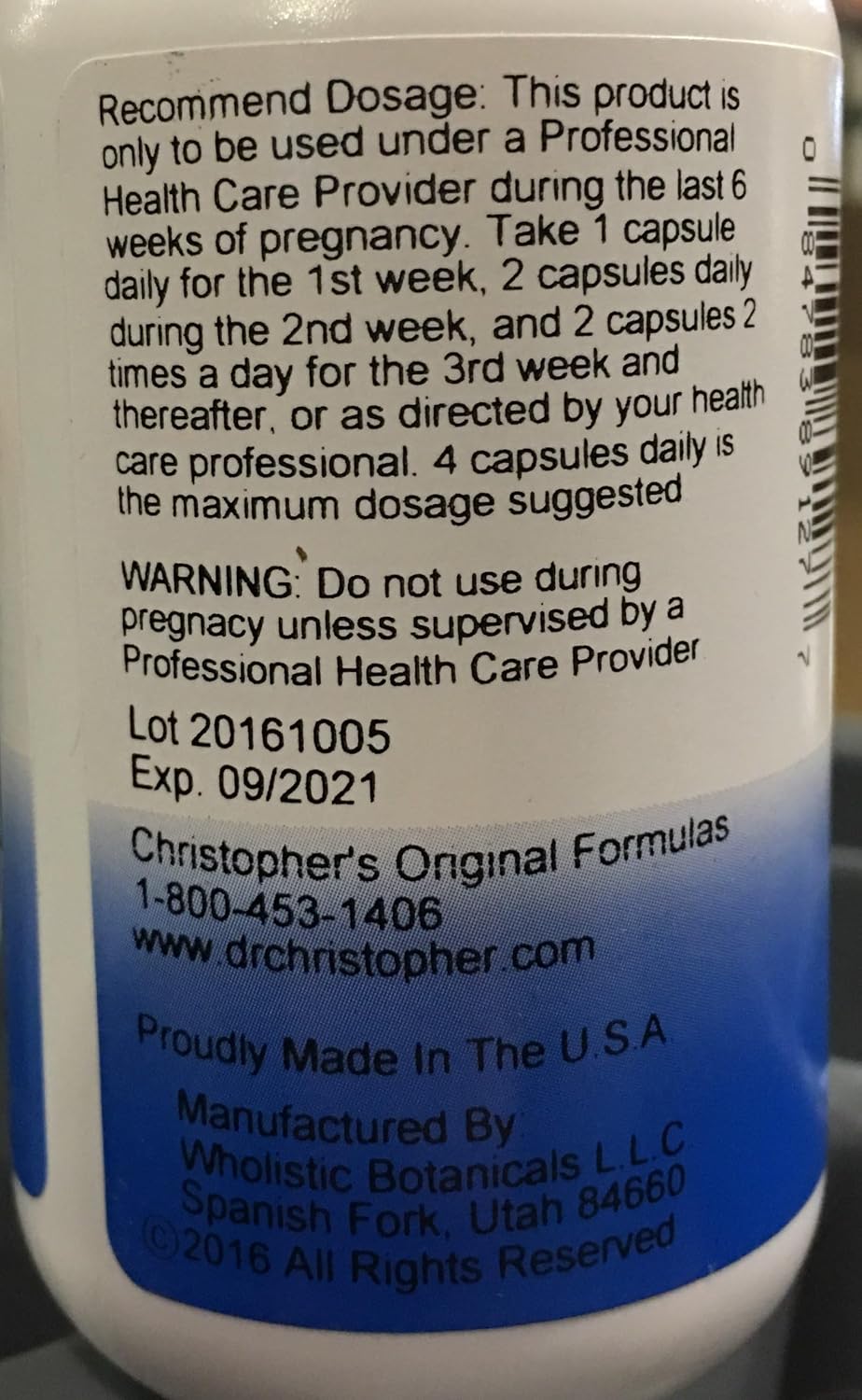 Christopher's Original Formulas Birth-Preparation Capsules – Herbal Blend for Expectant Mothers