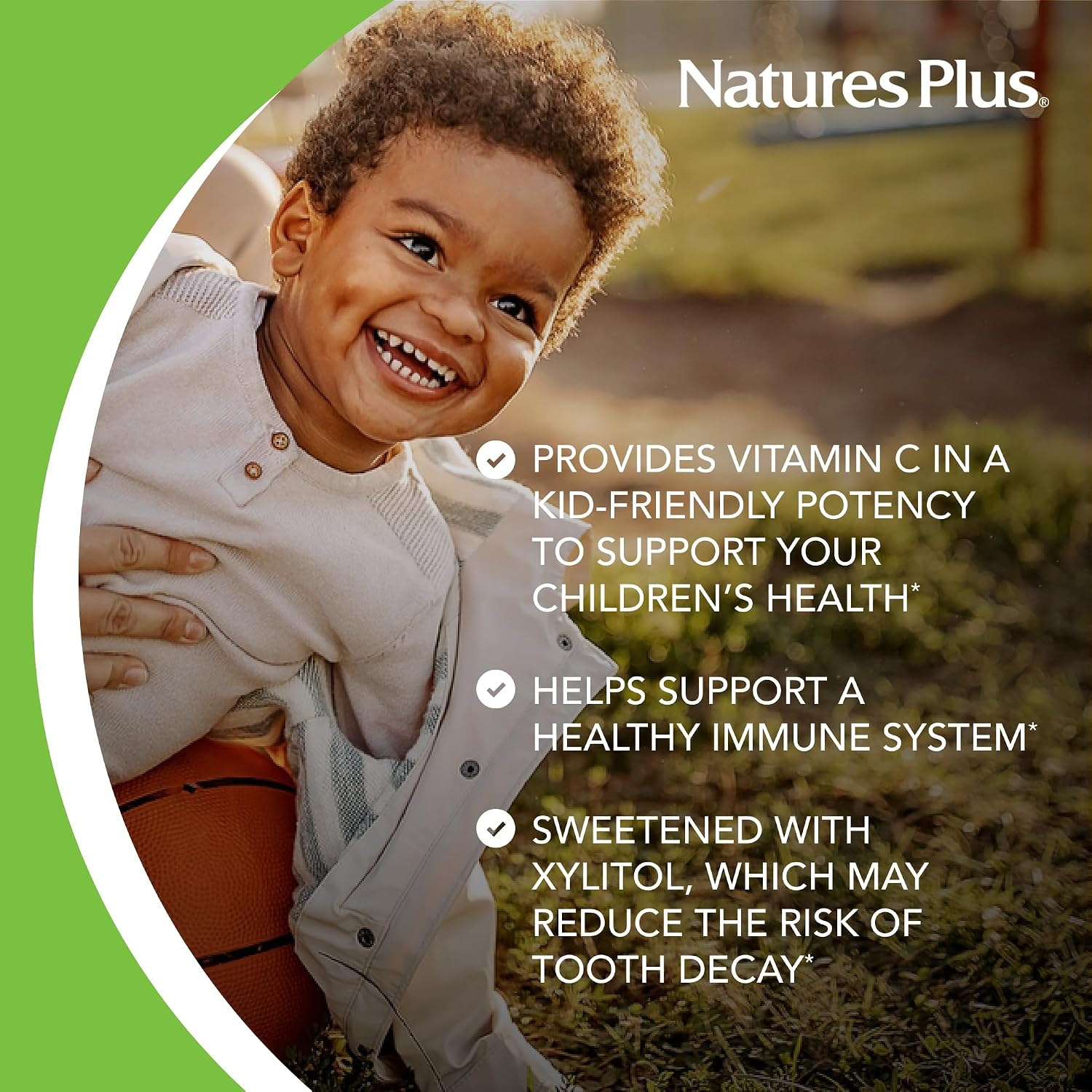 NaturesPlus Animal Parade Source of Life Gold Children's Multivitamin - Orange Flavour - 120 Chewable Tablets