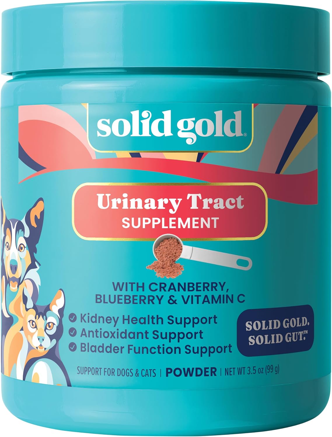 Solid Gold Berry Balance Cranberry Supplement for Dogs – Urinary Tract, Bladder & Kidney Support with Antioxidants (100 g Powder)