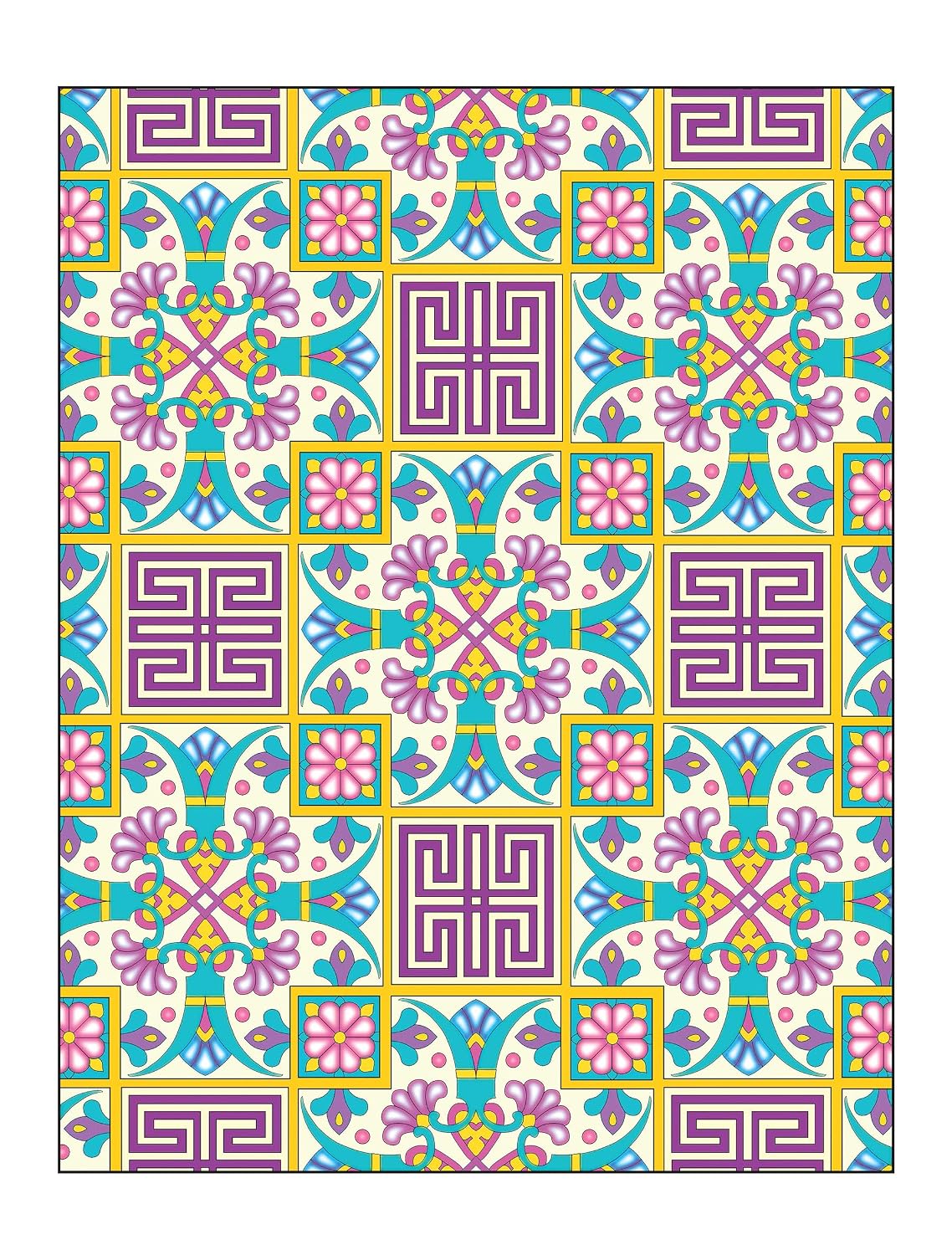 Creative Haven Elegant Tile Designs Colouring Book (Adult Colouring Books: Art & Design)