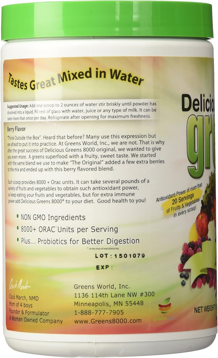 Greens World Delicious Greens 8000 Berry - 300 g