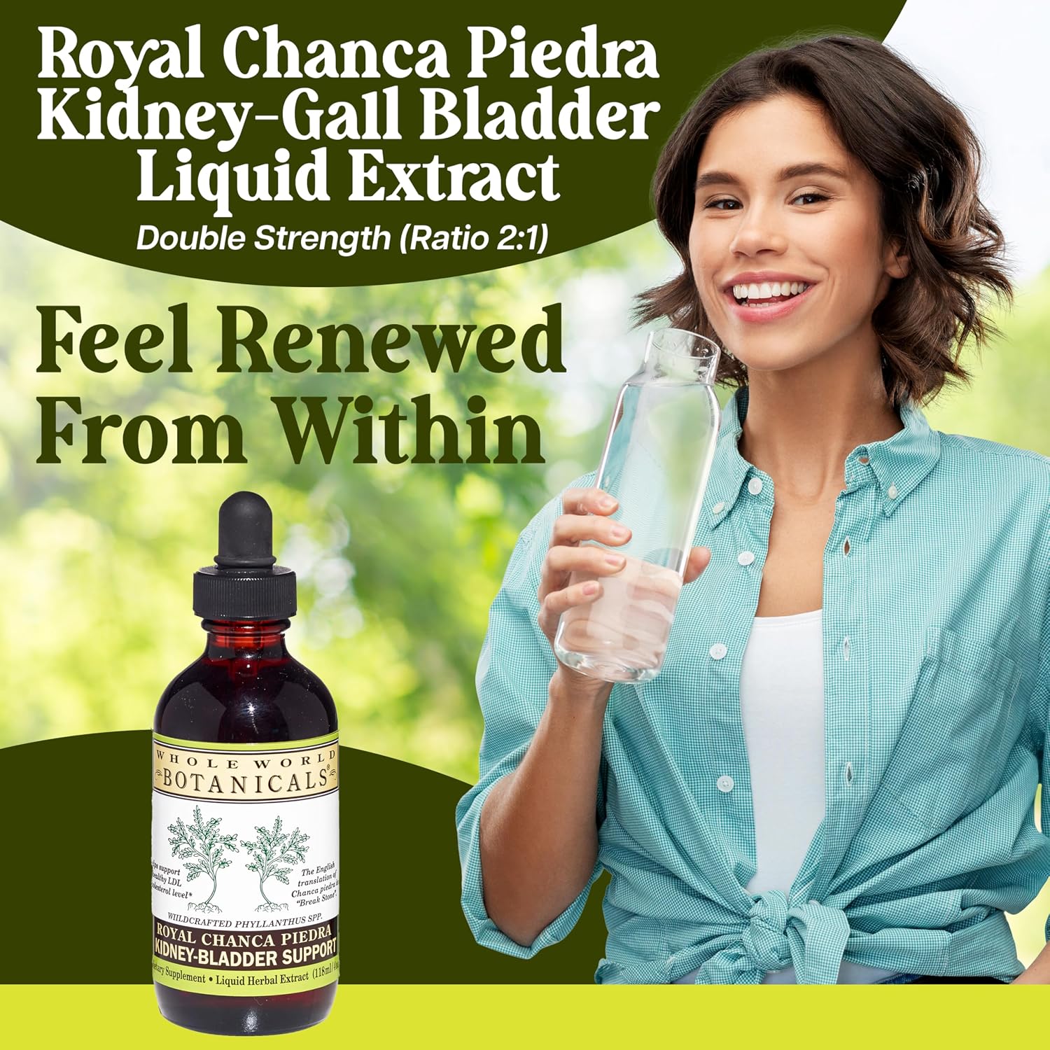 Whole World Botanicals Royal Chanca Piedra – Kidney & Bladder Support – Liquid Extract 4 oz (118 mL)