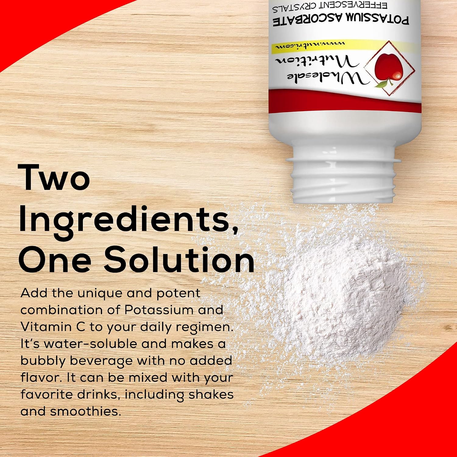 Wholesale Nutrition Potassium Ascorbate - Effervescent Vitamin C & Potassium Powder, 227 g