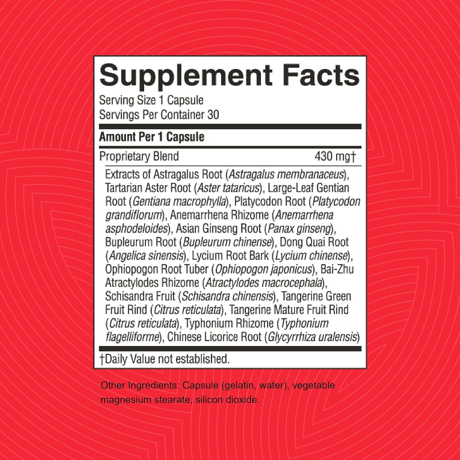 Nature's Sunshine Lung Support TCM Concentrate - 30 Capsules
