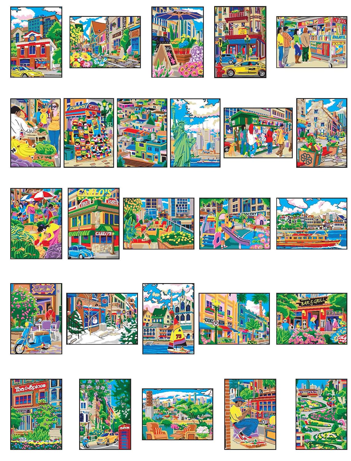 Creative Haven City Sights Colour By Number (Adult Colouring Books: Canada)