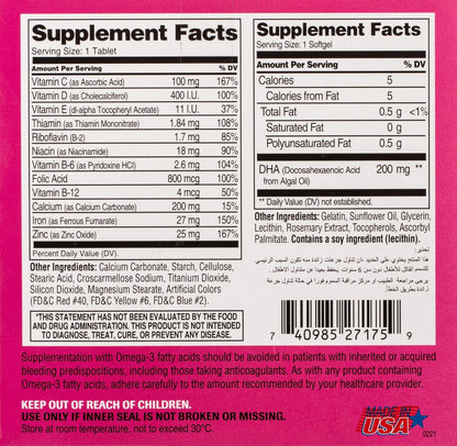 21st Century Prenatal Multivitamin + DHA 60 Tablets and 60 Softgels Kit