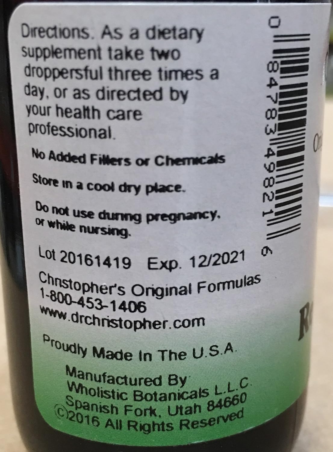Christopher's Original Formulas Female Reproductive Formula, 2 fl oz (60 mL) Liquid