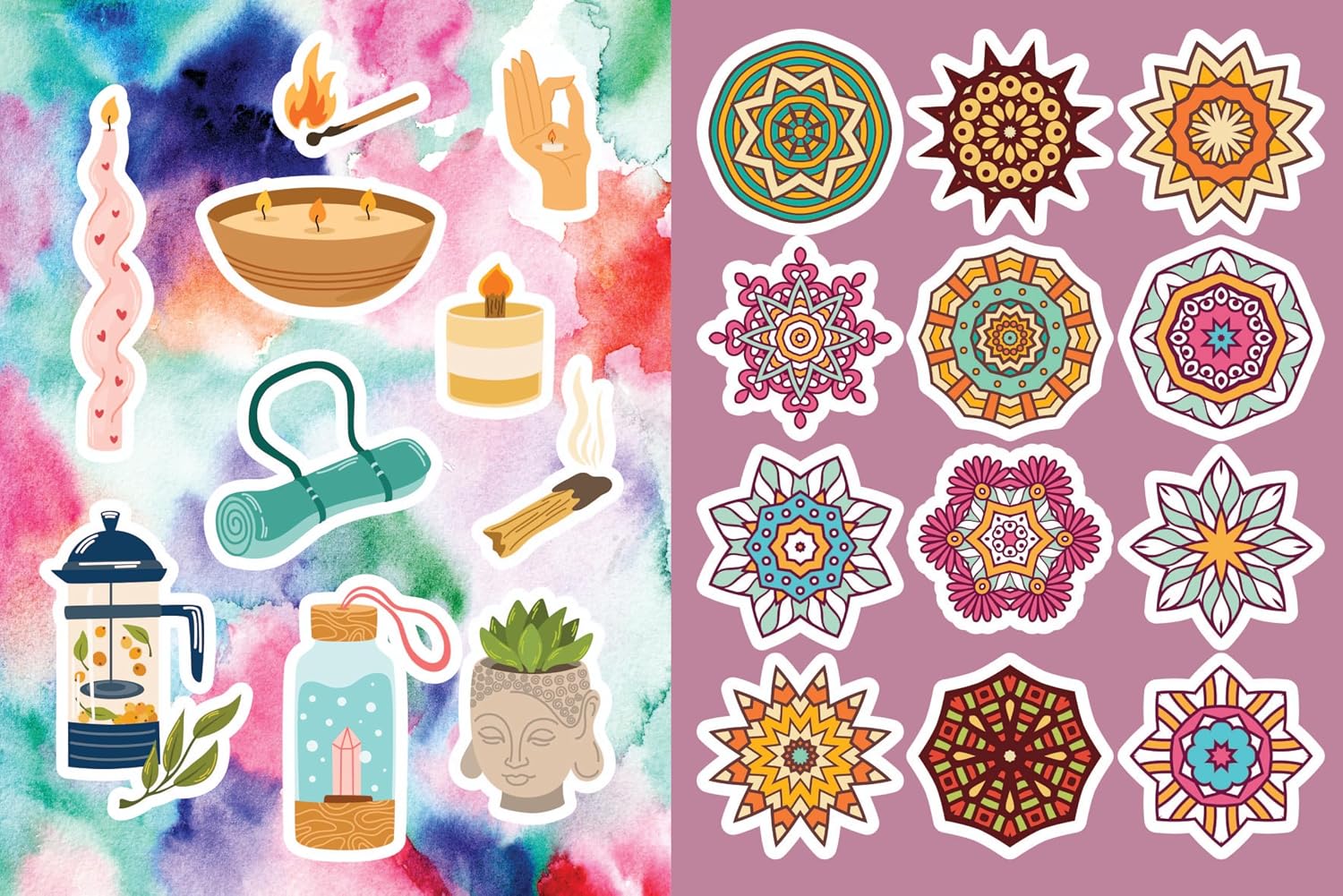 Calming, Meditative and Mindful Sticker, Colour & Activity Book: Over 500 Beautiful Stickers