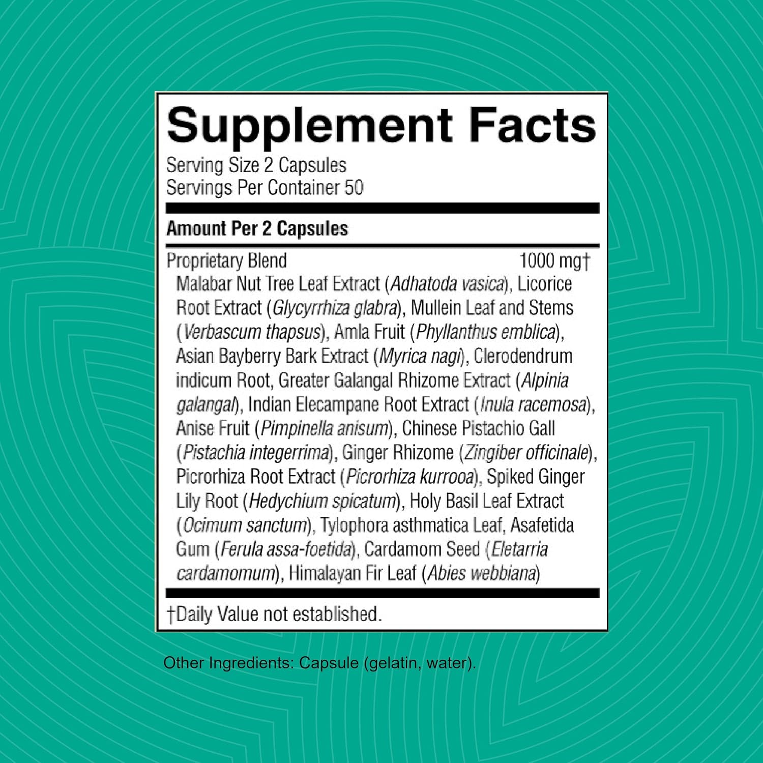 Nature's Sunshine Bronchial Formula – 100 Capsules