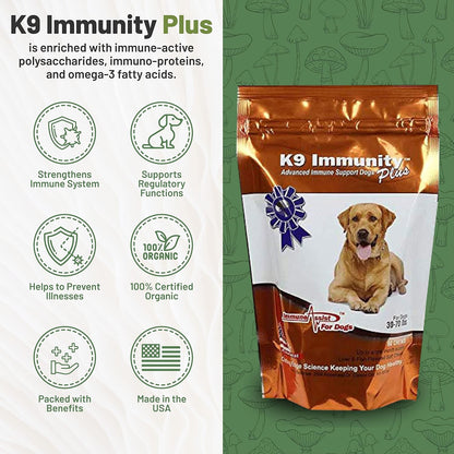 Aloha Medicinals K9 Immunity Plus - Immune Support Soft Chews for Dogs Over 70 lbs (90 Count)