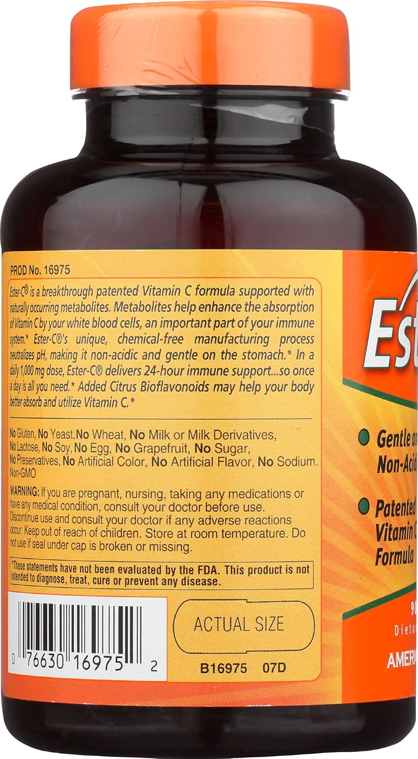 American Health Ester C 1000mg with Citrus Bioflavonoids, 90 Tablets - görsel 4