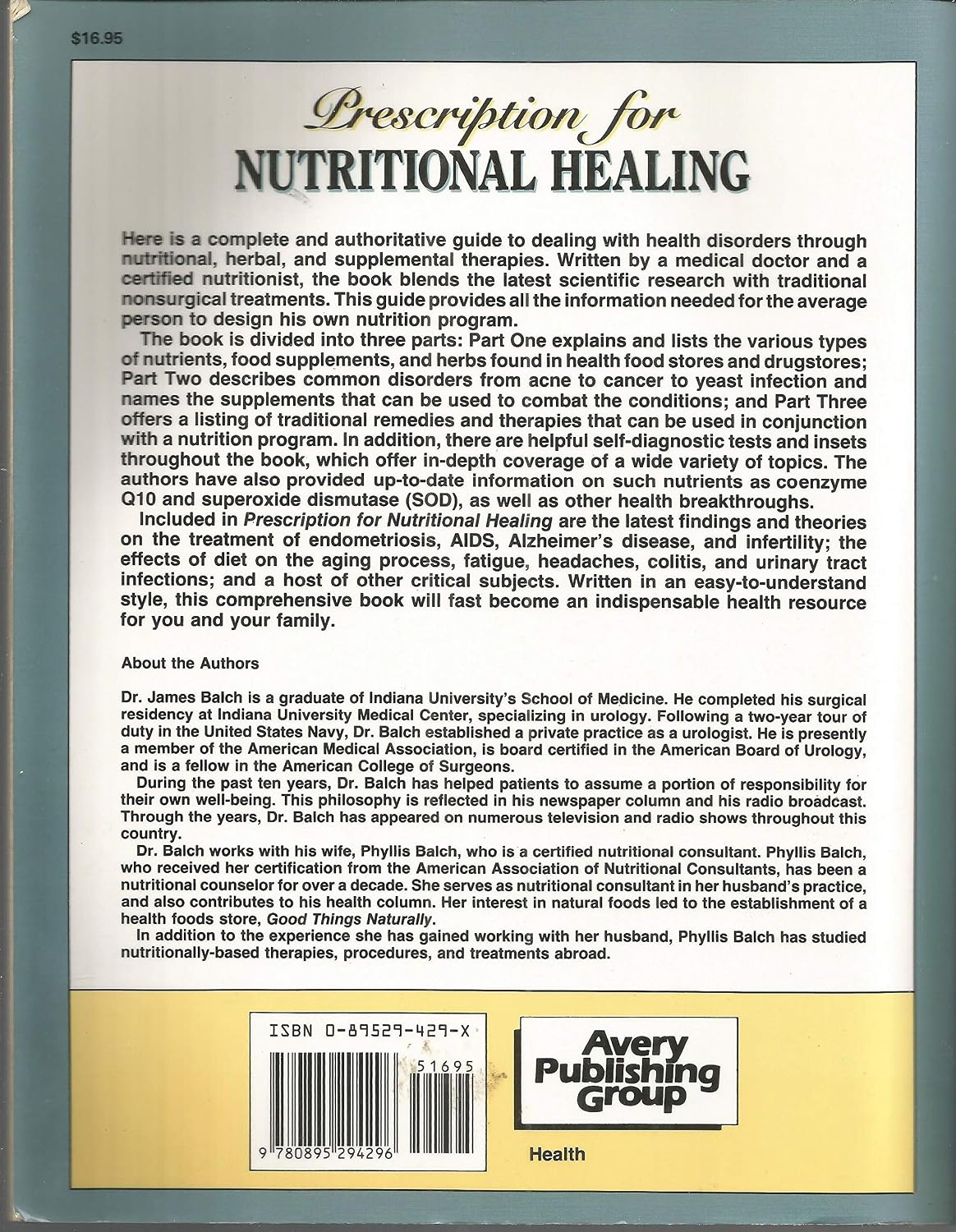 Prescription for Nutritional Healing