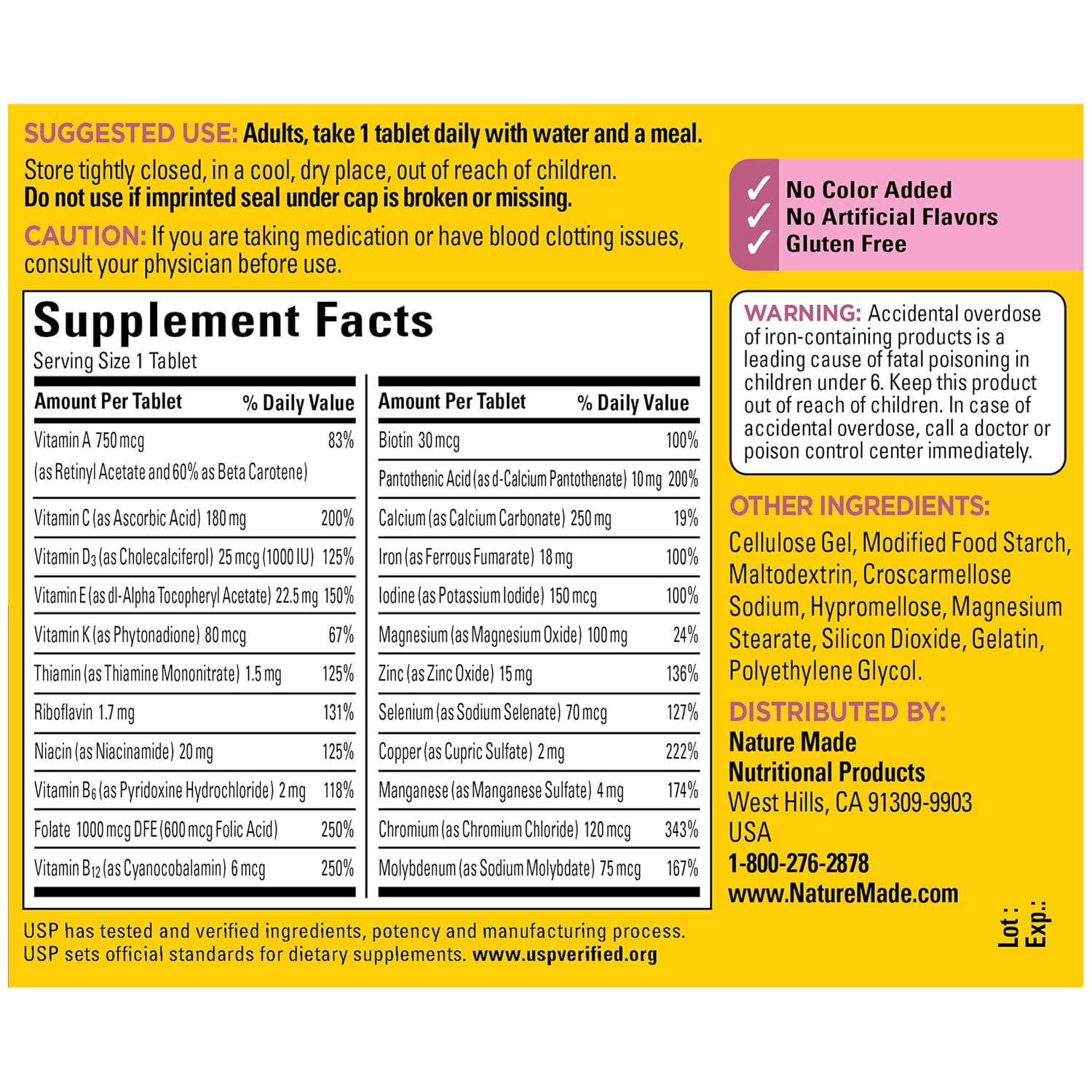 Nature Made Women's Multivitamin Tablets, 90 Tablets