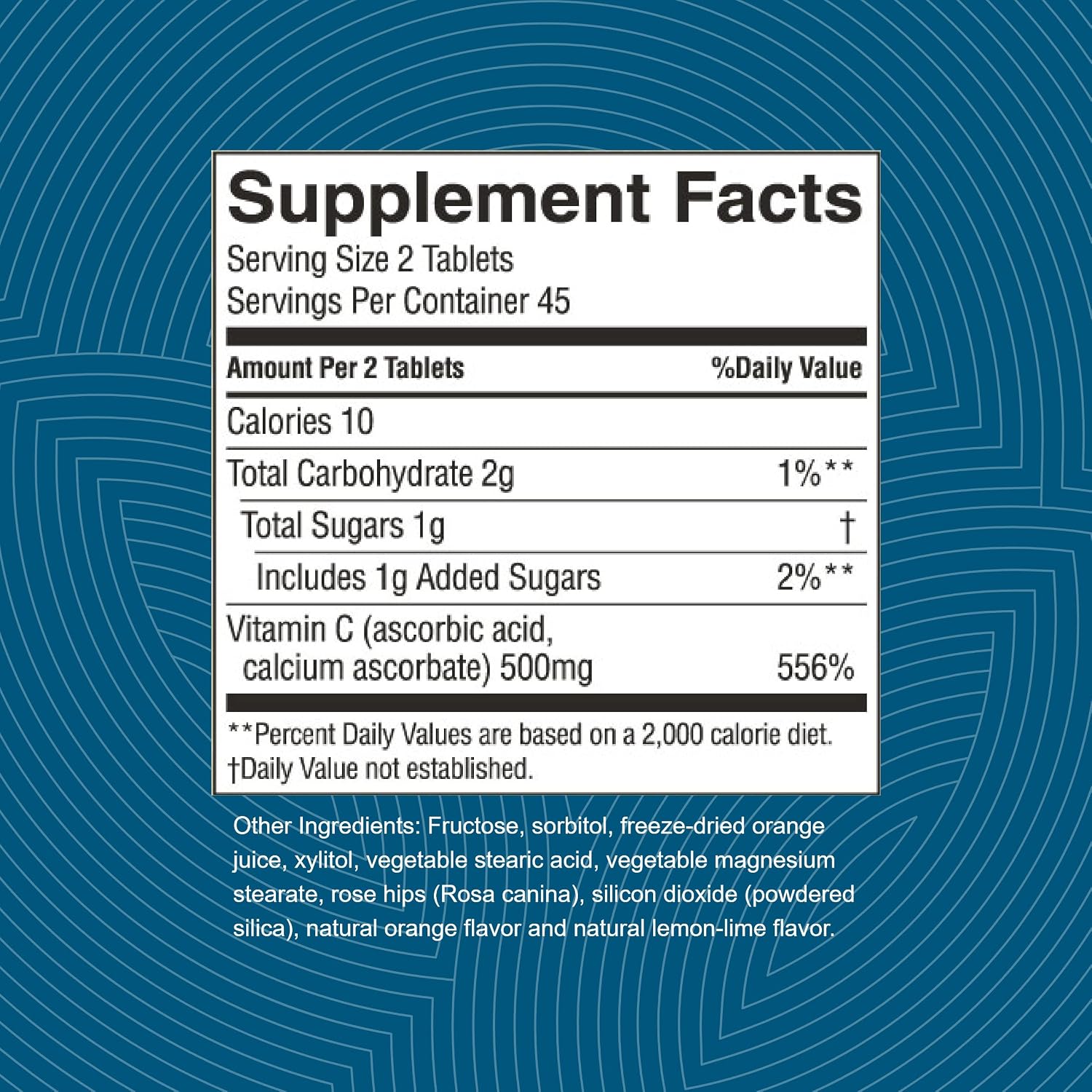 Nature's Sunshine Chewable Vitamin C 250 mg, 90 Tablets