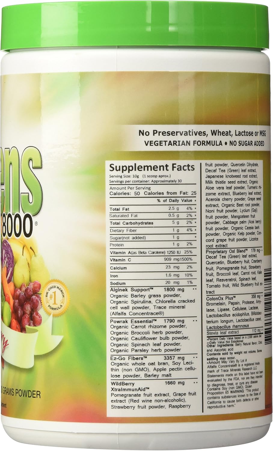 Greens World Delicious Greens 8000 Berry - 300 g