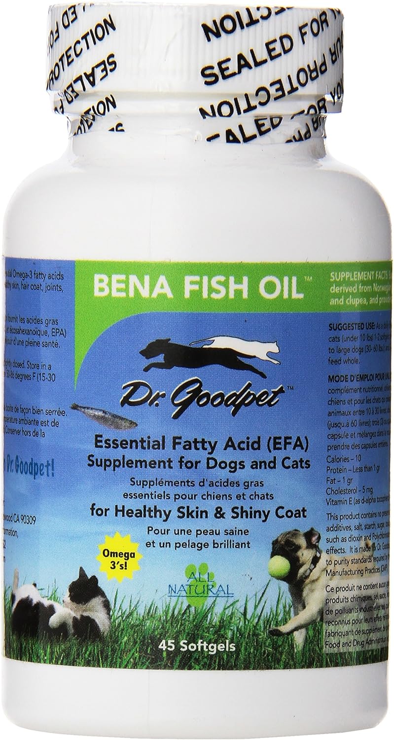 Bena Fish Oil Softgels | Pure Omega-3 EPA & DHA Supplement for Dogs and Cats - görsel 1