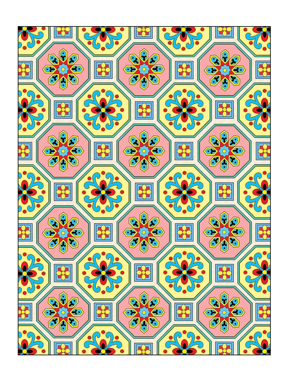 Creative Haven Elegant Tile Designs Colouring Book (Adult Colouring Books: Art & Design)