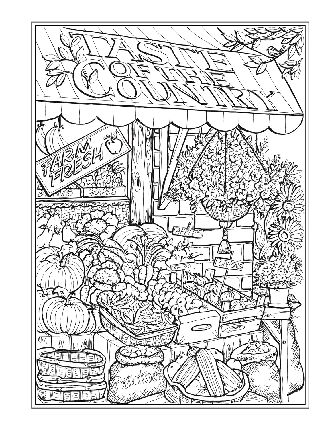 Creative Haven Country Farm Scenes Colouring Book: Relax & Find Your True Colors (Adult Colouring Books: In the Country)