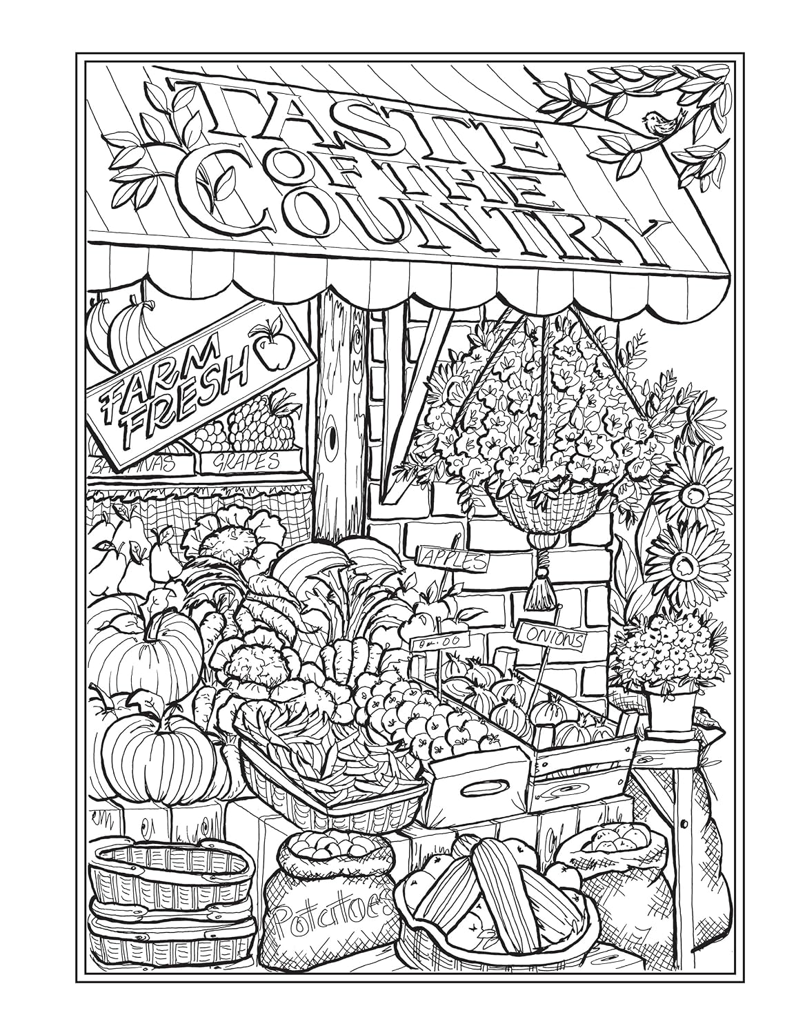 Creative Haven Country Farm Scenes Colouring Book: Relax & Find Your True Colours (Adult Colouring Books: In The Country)