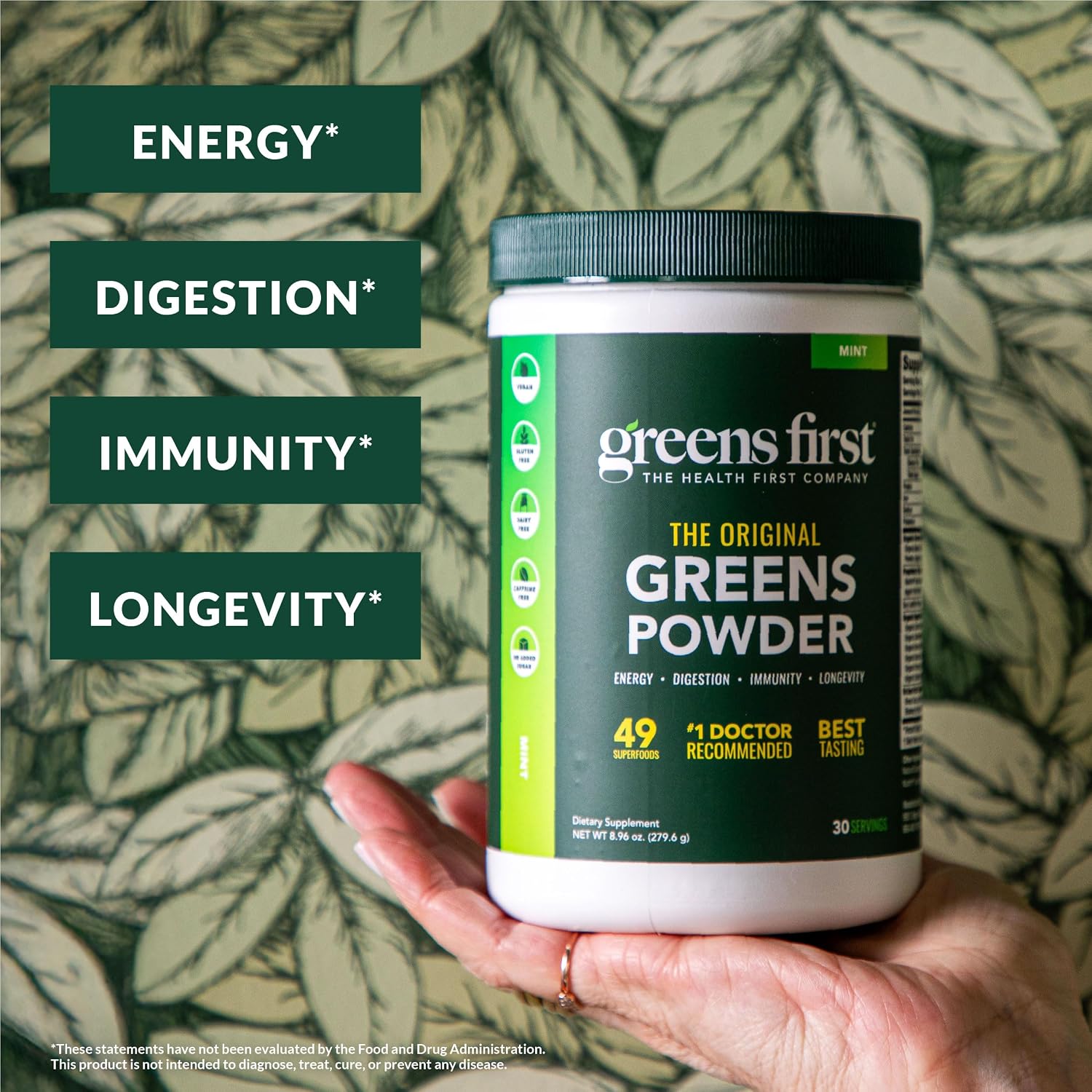 Greens First Original Greens Powder - 49 Superfoods - Berry - 30 Servings