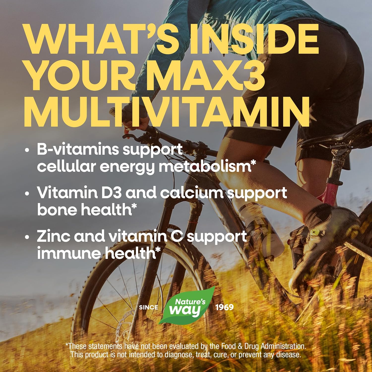 Nature's Way Alive! Max3 Potency Daily Multivitamin with Iron - High Potency for Energy and Immune Support, 90 Tablets