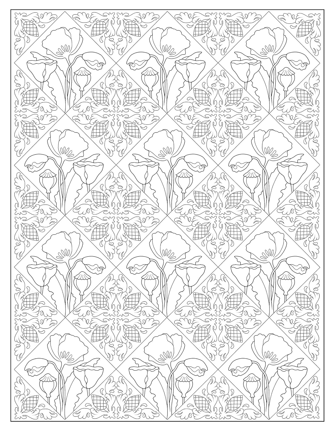 Creative Haven Elegant Tile Designs Colouring Book (Adult Colouring Books: Art & Design)