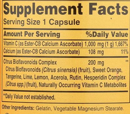 American Health Ester C 1000mg with Citrus Bioflavonoids, 90 Tablets