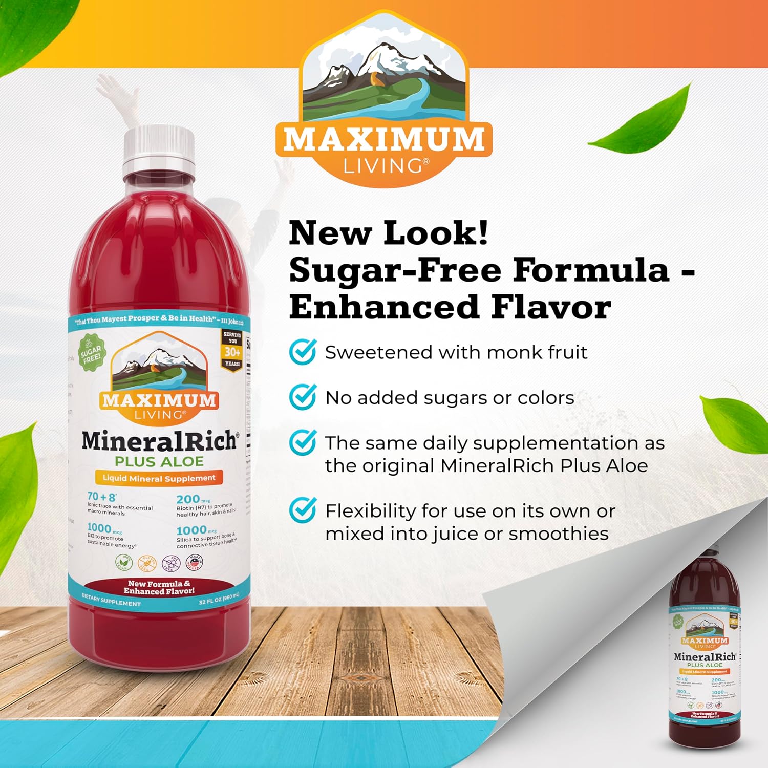 Maximum Living MineralRich Liquid Mineral Supplement with Aloe - 946 mL