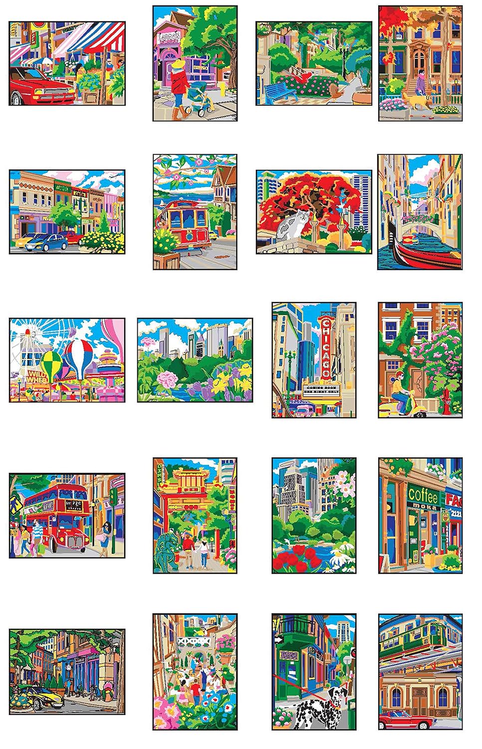 Creative Haven City Sights Colour By Number (Adult Colouring Books: Canada)
