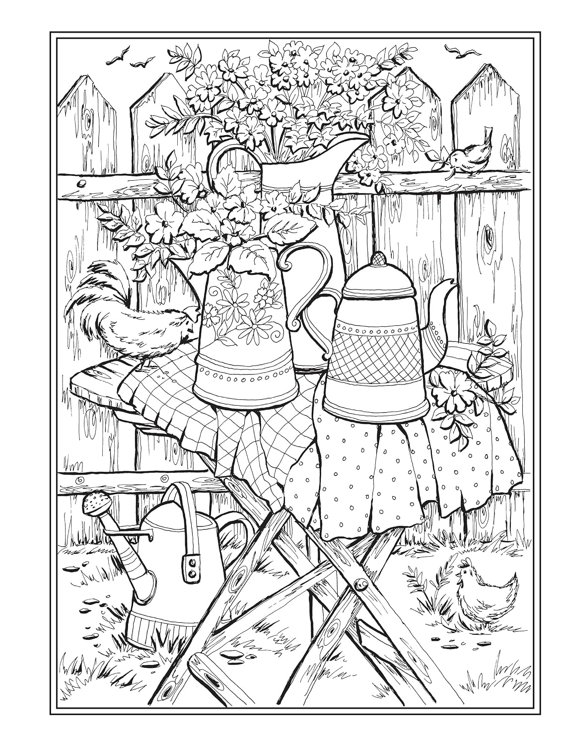 Creative Haven Country Charm Colouring Book: An Adult Colouring Book with Country Scenes and Animals