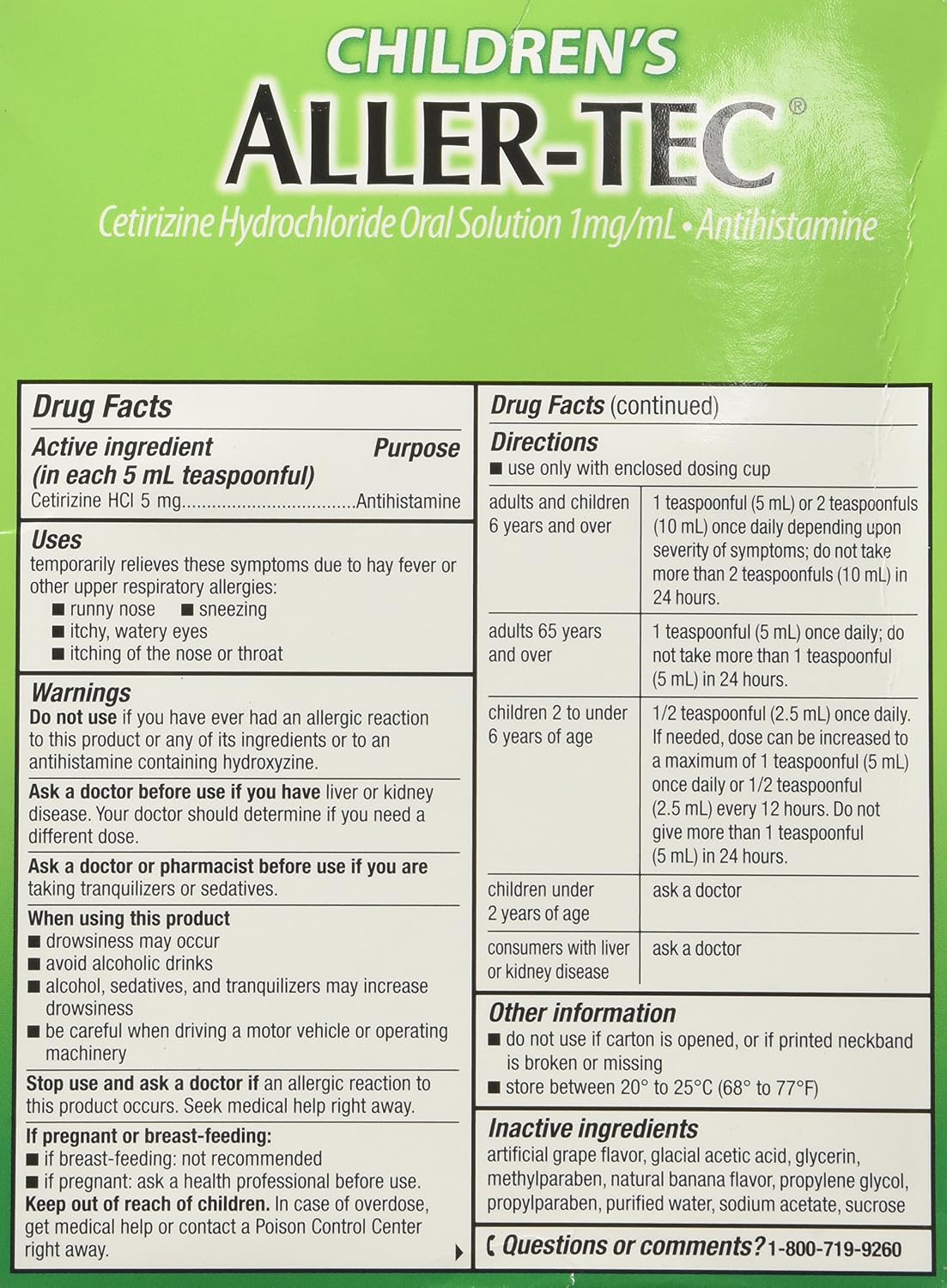 Kirkland Signature Children's Aller-Tec - 473 mL - 2 Pack