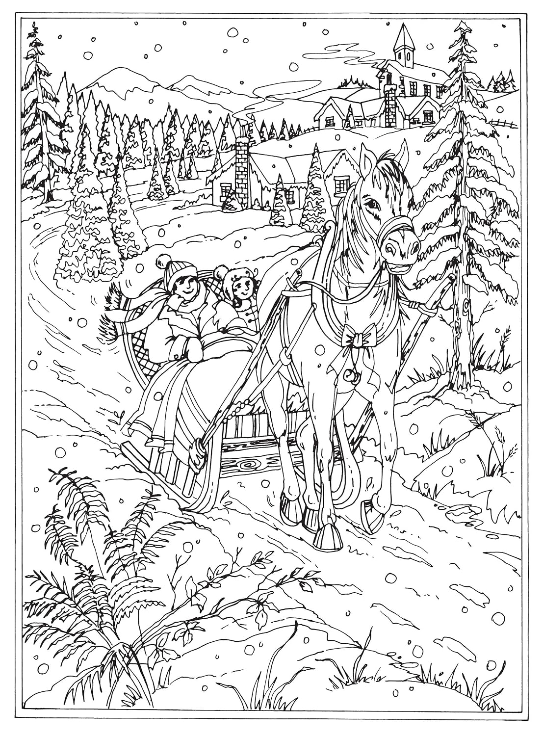 Creative Haven Winter Wonderland Colouring Book