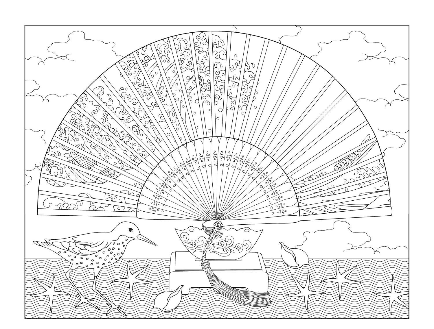 Creative Haven Japanese Designs Colouring Book: Relax & Find Your True Colours