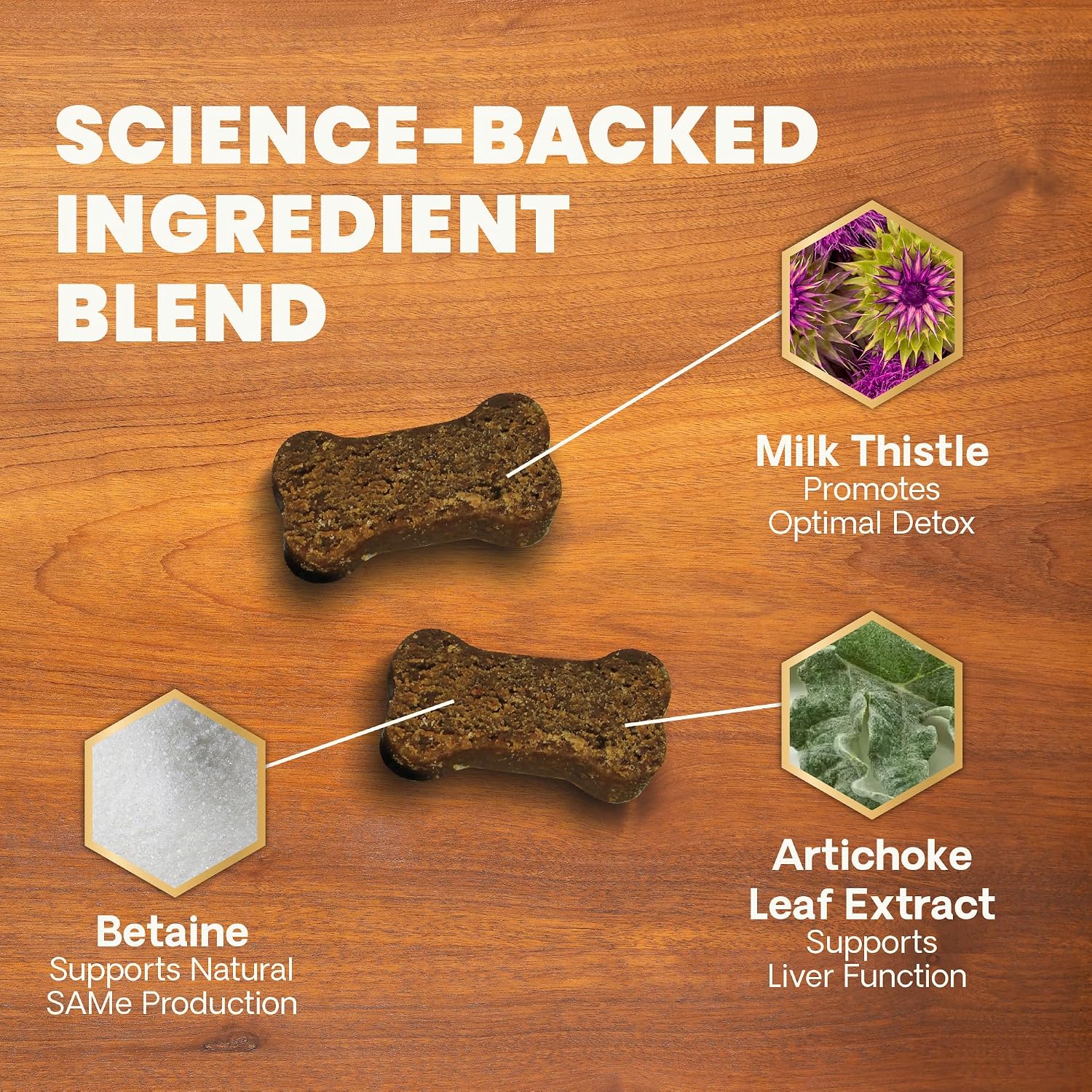 VetriScience Liver Health Chews with Milk Thistle - Liver Support Supplement for Dogs - 60 Count