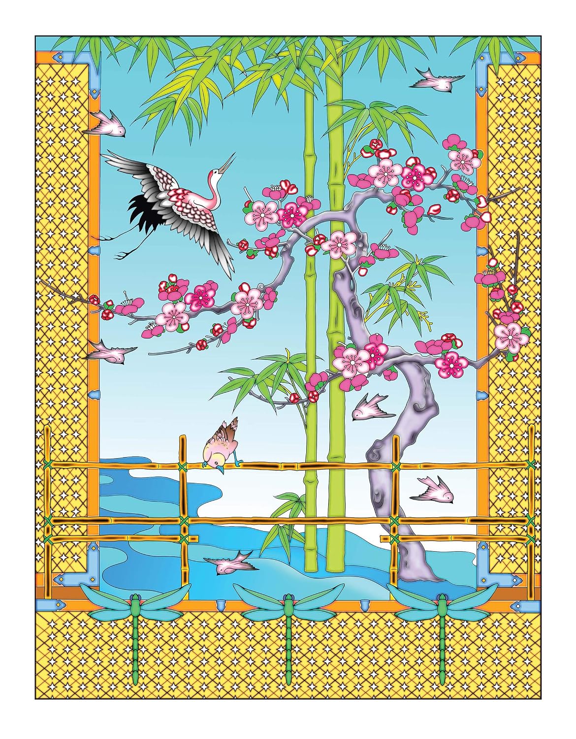 Creative Haven Japanese Designs Colouring Book: Relax & Find Your True Colours