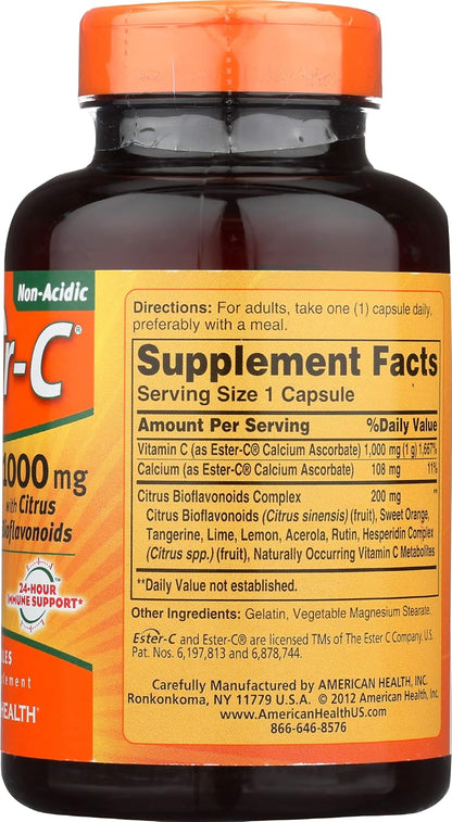 American Health Ester C 1000mg with Citrus Bioflavonoids, 90 Tablets